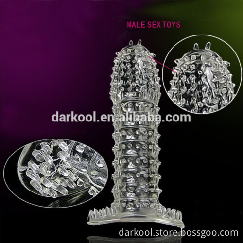L003/Pleasure sex toy for men crystal cock ringl penis sleeve